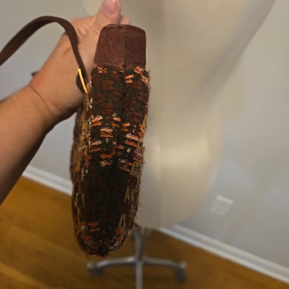 Vera Bradley Annie Tweed Handbag Purse Vintage Look Pink Purple - Picture 4 of 7